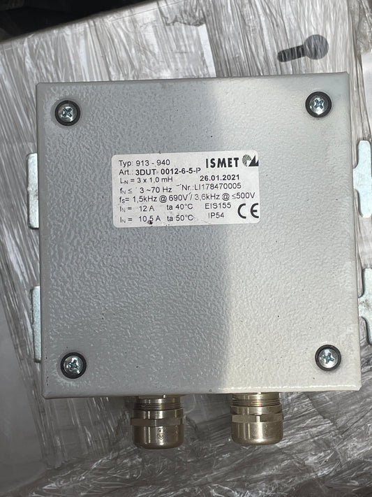 Ismet 3DUT 0012-6-5-P du/dt Filter Typ. 913-940