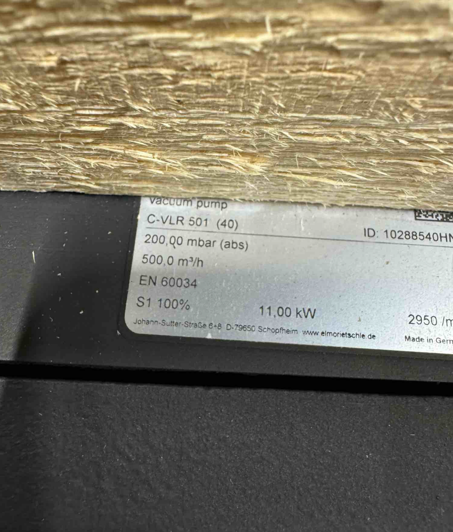 Elmo Rietschle C-VLR 501 Dry Claw Vacuum Pump