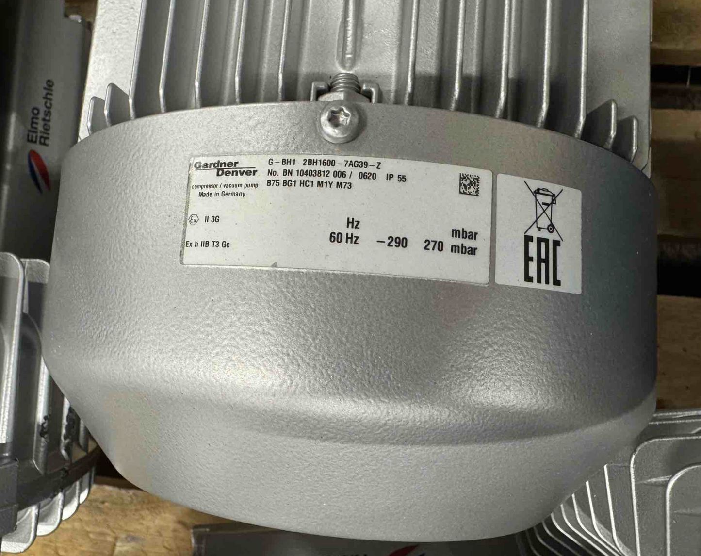 Siemens G-BH1 Side-Channel Blower 2BH1600-7AG39-Z