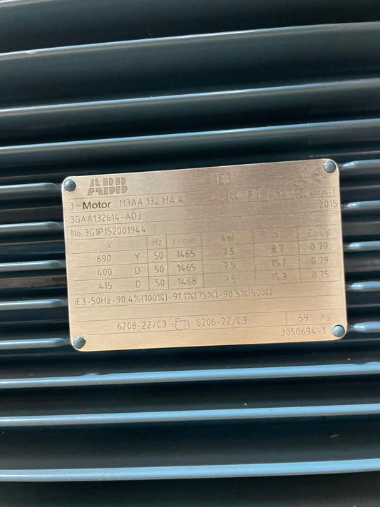 ABB M3AA 132 MA 4 Process Performance Aluminium Motor