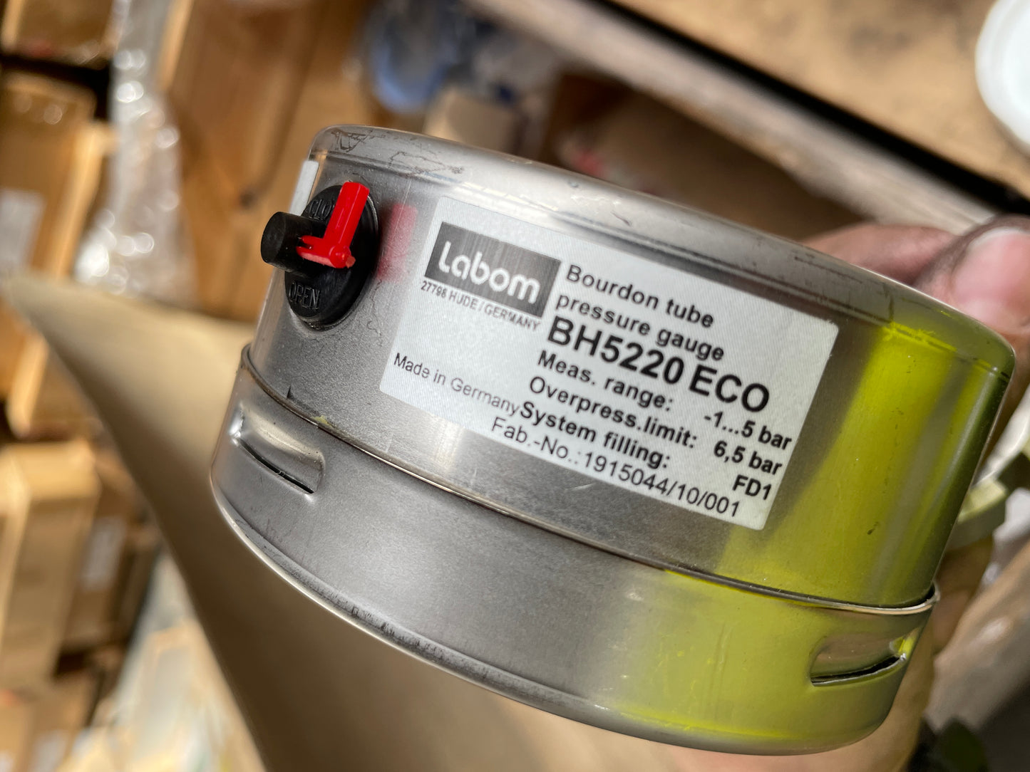 Labom MH5220 ECO Bourdon Tube Pressure Gauge