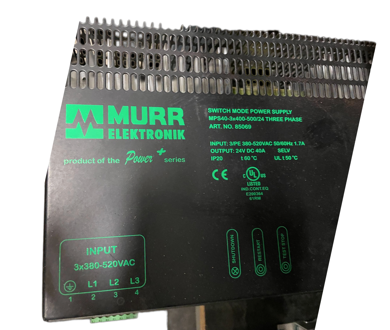 MURR Elektronik Power Supply MPS40-3x400-500/24
