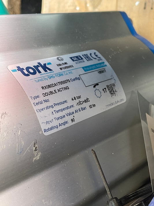 Tork RX080DA17050070 Double Acting Pneumatic Actuator