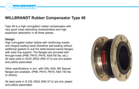 Willbrandt Type 48 Rubber Expansion Joint, DN200, 2000001220 - 2000001220