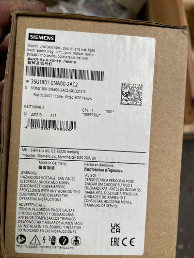 Siemens 3SU1801-0NA00-2AC2 Emergency Stop Pushbutton Enclosure