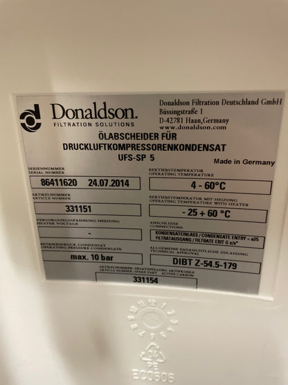 Donaldson Ultrasep Superplus UFS-SP5 Oil/Water Separator 331151