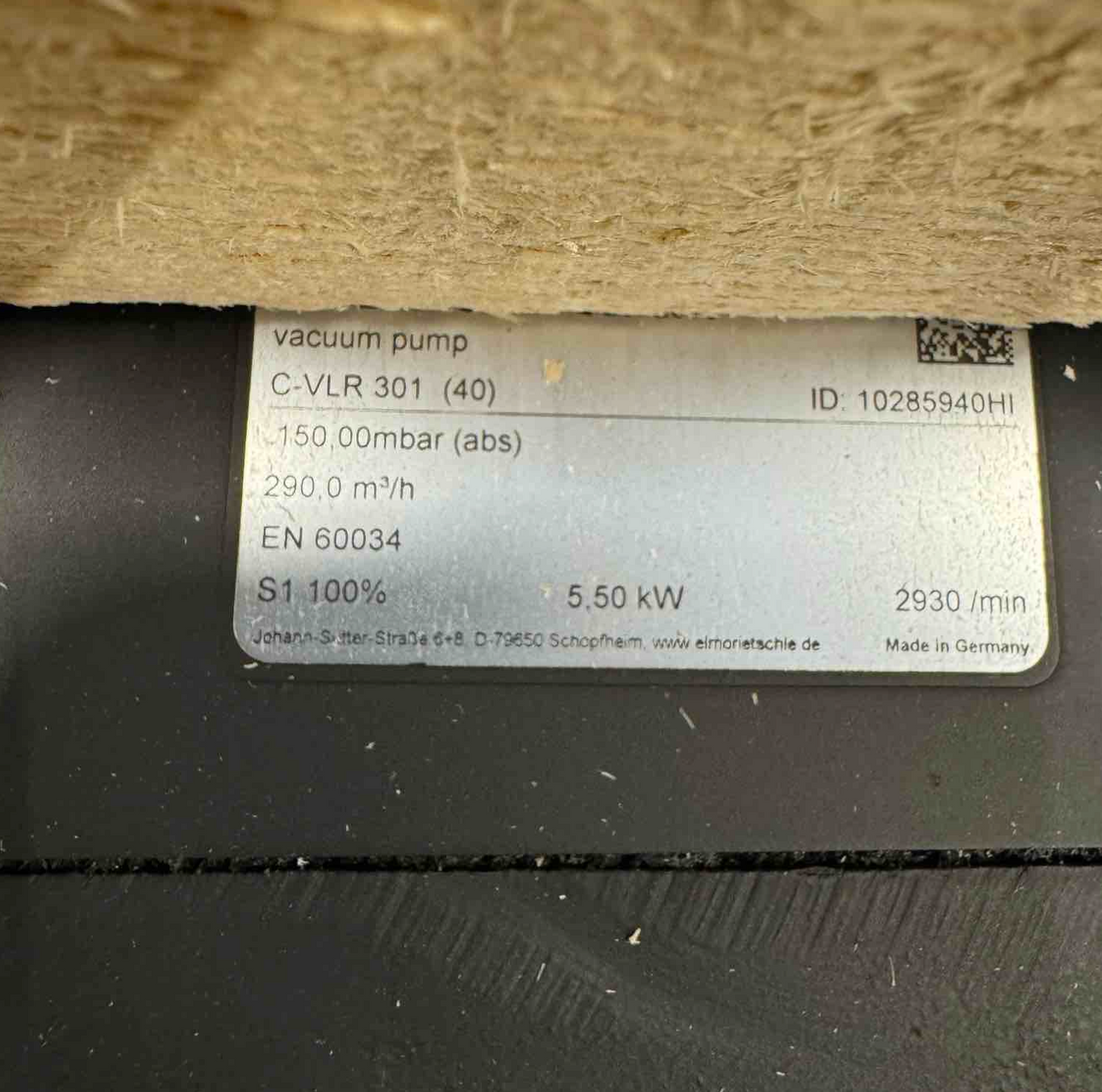 Elmo Rietschle C-VLR 301 Dry Claw Vacuum Pump