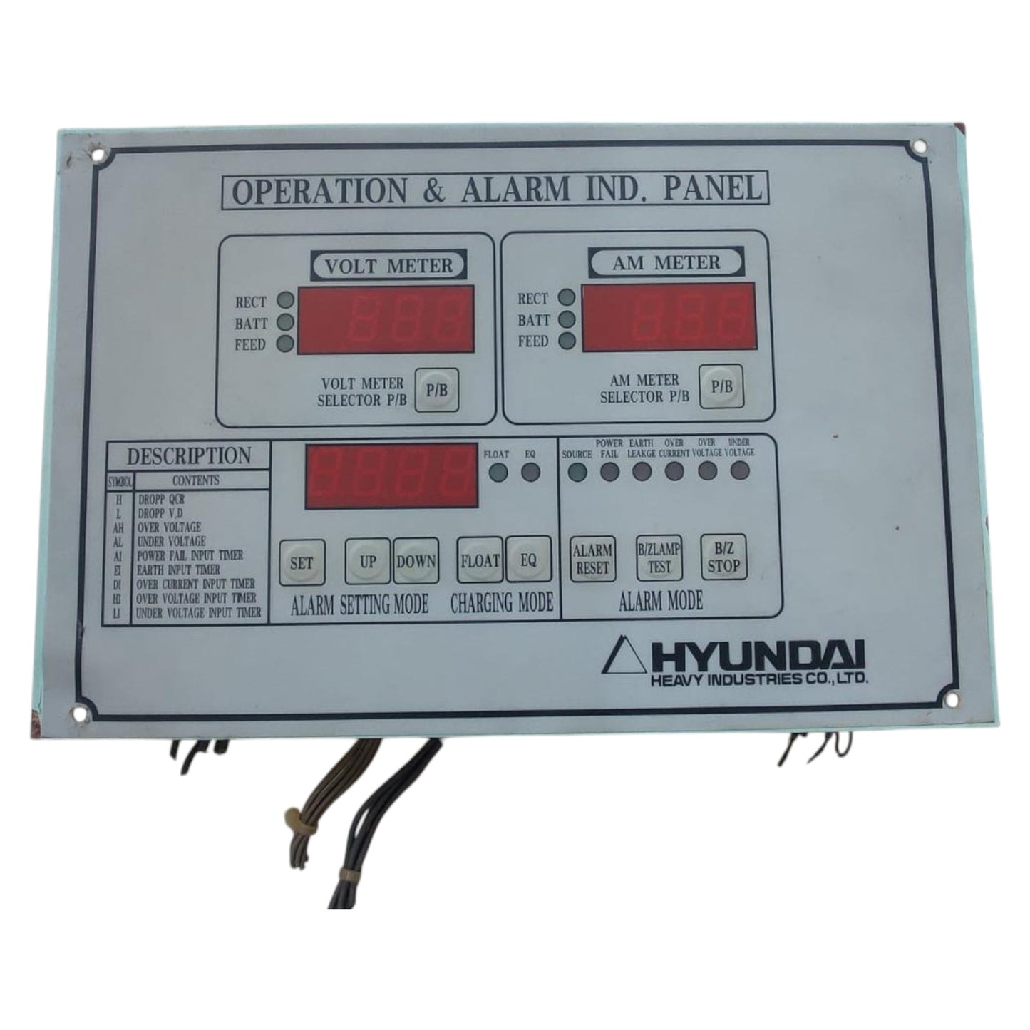 Hyundai Heavy Industries Operation and Alarm Indication Panel, Part Number 19980703 - Part Number: 19980703
