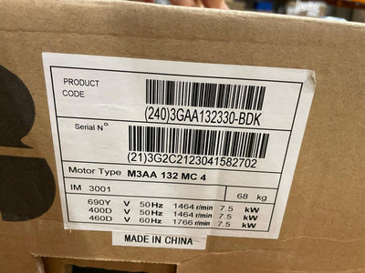 ABB M3AA 132 MC 4 IE3 Premium Efficiency Aluminum Motor