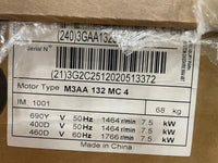 ABB M3AA 132 MC 4 IE3 Premium Efficiency Aluminum Motor - M3AA 132 MC 4