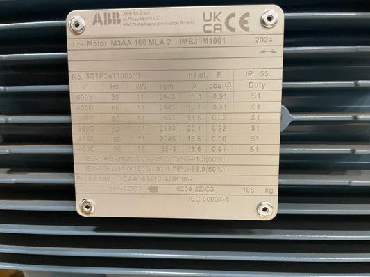 ABB M3AA 160 MLA 2 IMB3/IM1001 IE3 Electric Motor