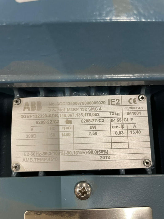 ABB M3BP 132 SMC 4 Process Performance Cast Iron Induction Motor
