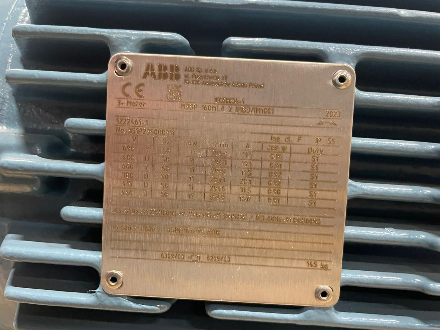 ABB M3BP 160MLA 2 IE3 Premium Efficiency Cast Iron Motor - Part Number: M3BP 160MLA 2