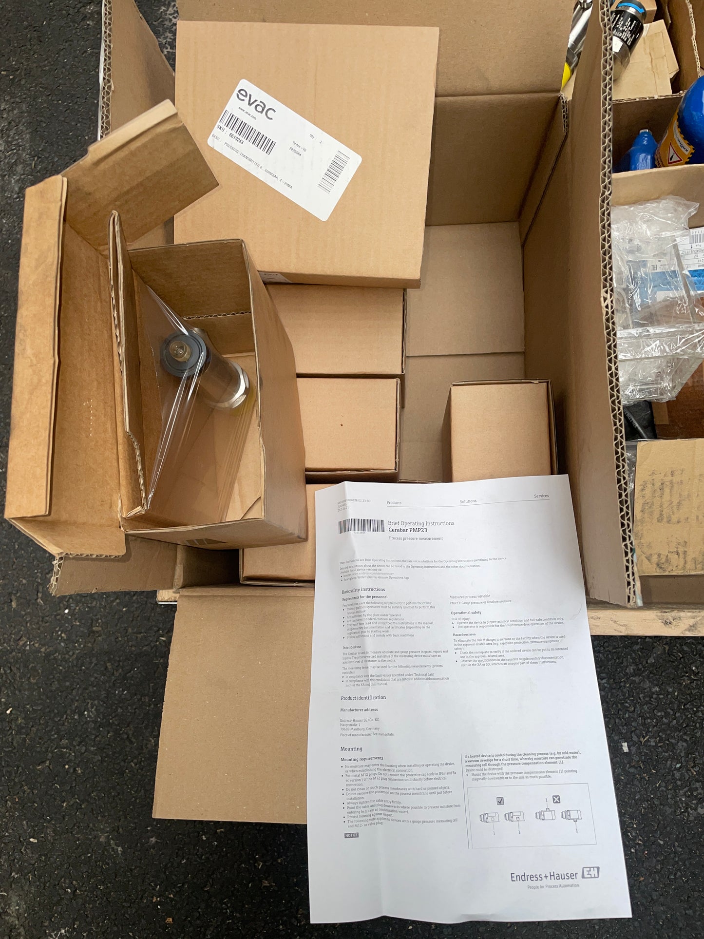 Endress+Hauser PMP23-1009/125 Cerabar Pressure Transmitter - Part Number: PMP23-1009/125