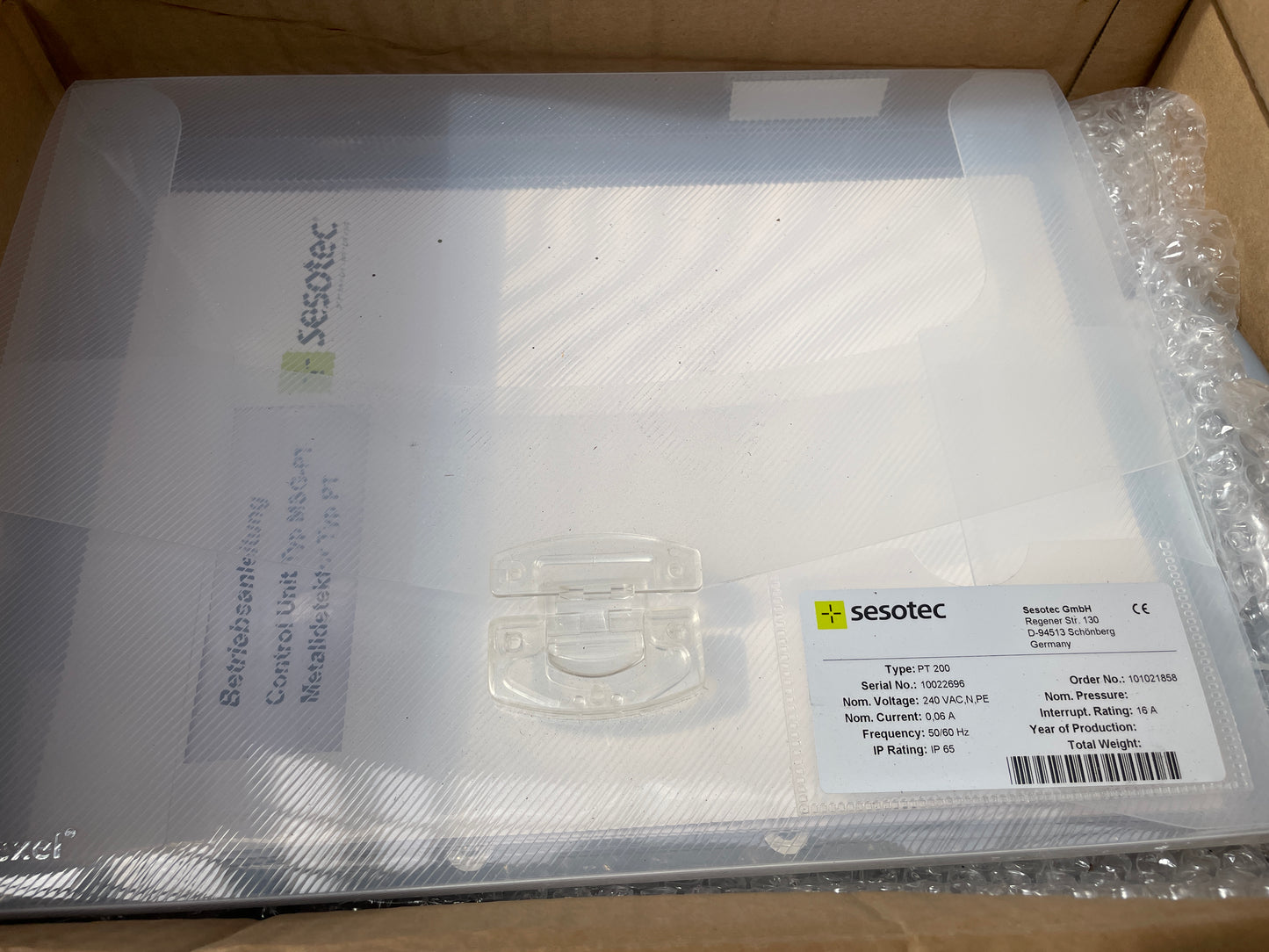 Sesotec PT 200 Metal Detector - Part Number: PT 200