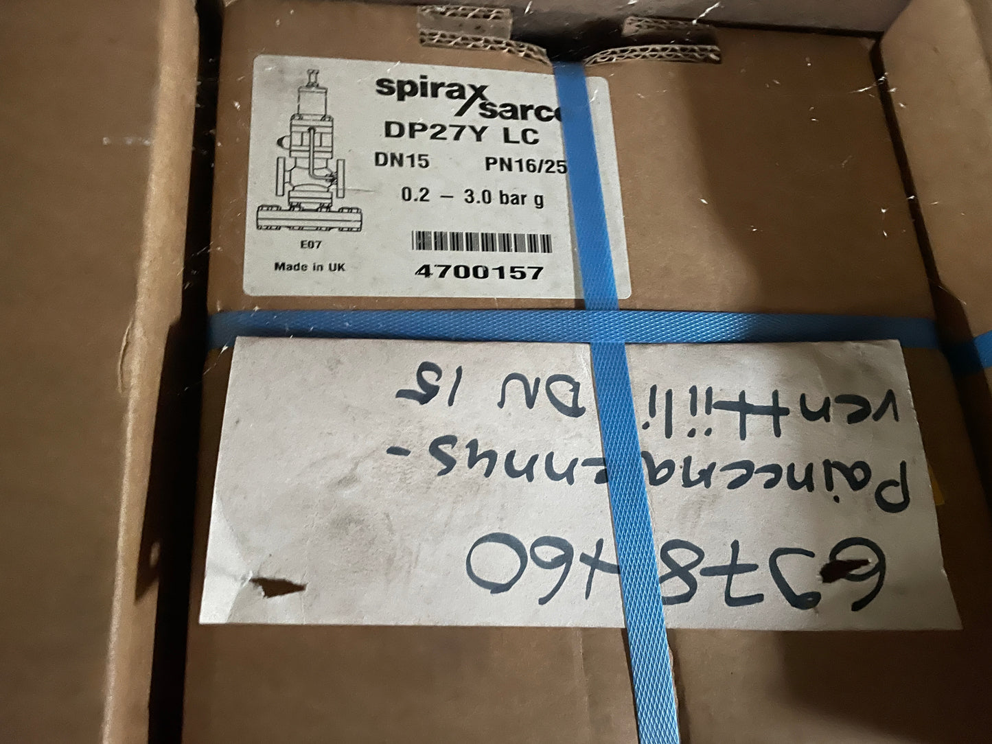 Spirax Sarco Pressure Reducing Valve DP27Y LC DN15 - Part Number: DP27Y LC DN15