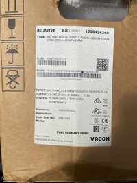 Danfoss VACON0100-3L-0007-7-FLOW+SDE9+SEBJ+IP54+EMC4+DPAP+EMAR AC Drive - VACON0100-3L-0007-7-FLOW+SDE9+SEBJ+IP54+EMC4+DPAP+EMAR